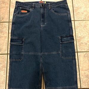 Empyre Dark Blue Relaxed Cargo Jeans